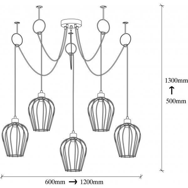 Tell taklampe 6691 - Sort Tell taklampe 6691 - Sort