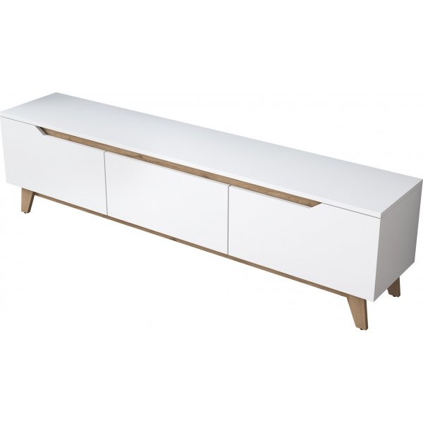 Duno media benk Hvit/valntt