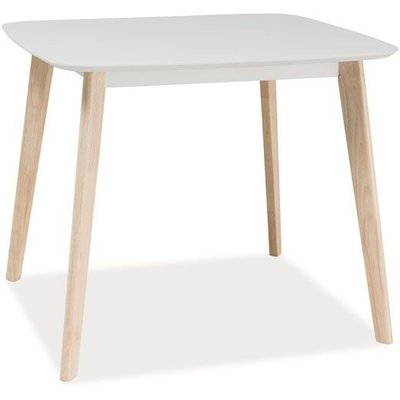 Spisebord Salma 90 cm - Hvitt/eik