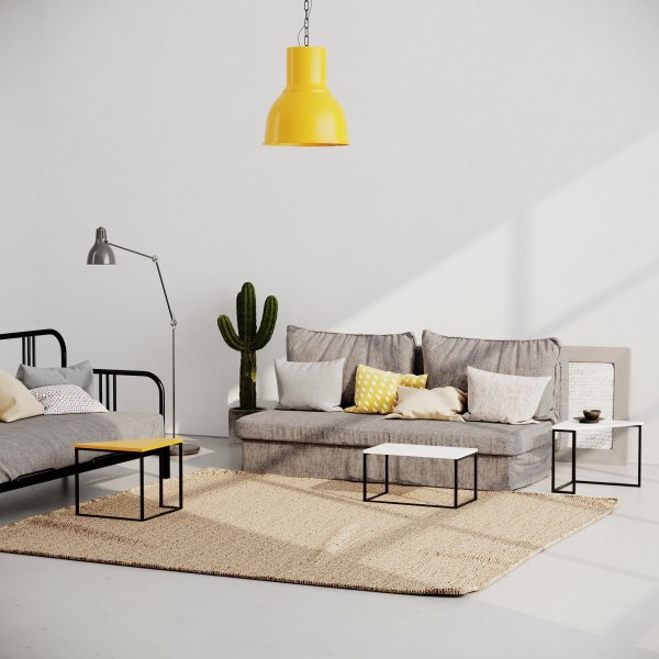 Oh lady salongbord - Hvit/gul Oh lady salongbord - Hvit/gul