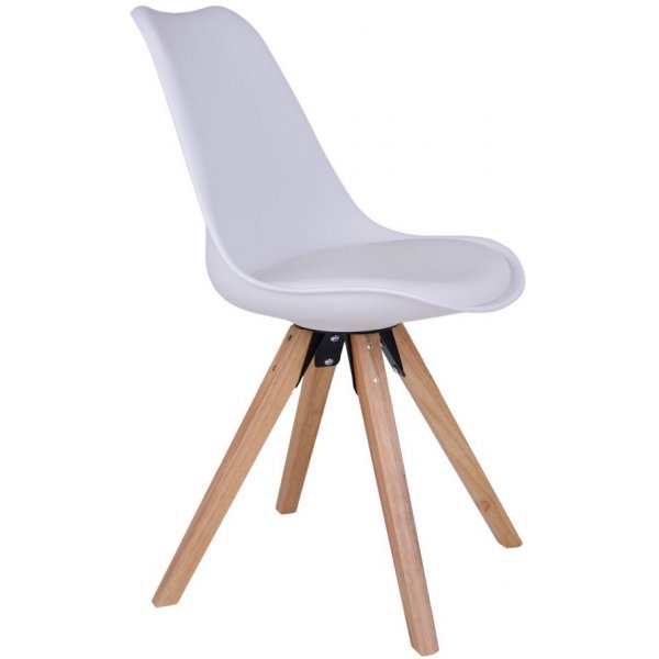 Bergen Spisestol - Hvit/Natur Bergen Spisestol - Hvit/Natur