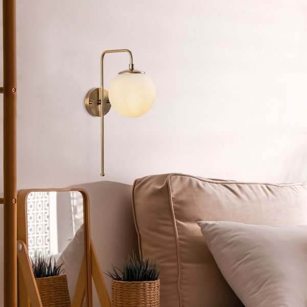 Viran vegglampe 10925 - Vintage/hvit