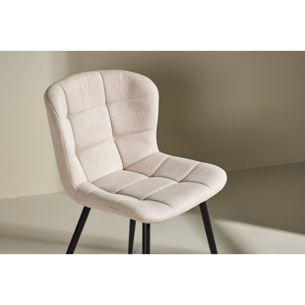 Lily spisestuestol - Beige/Sort Lily spisestuestol - Beige/Sort