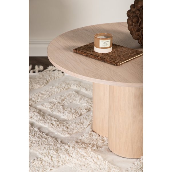 Salongbord 80 cm hvitkalket - Olivia