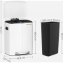 Jeff bin 40 l - Hvit