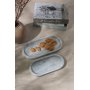 Dekorativt fat i gr marmor fra Verona - 2 deler - 25/30 x 12/15 x 2 cm