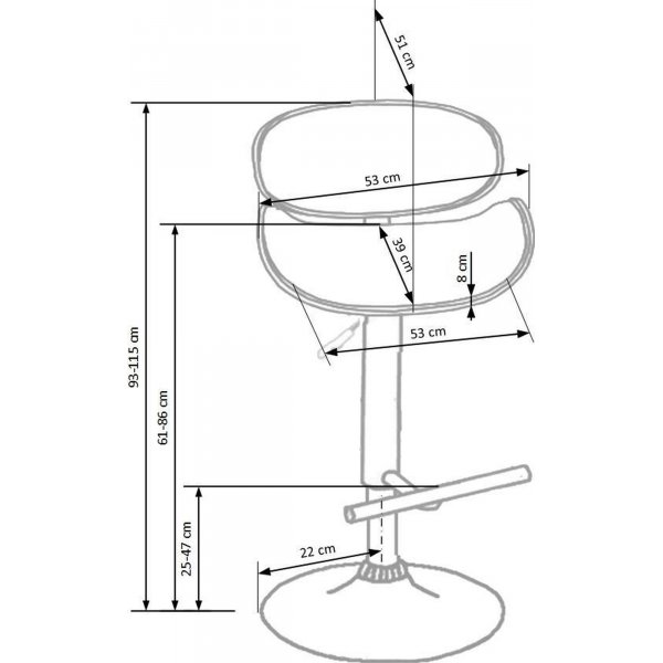 Stativ barstol - Svart Stativ barstol - Svart