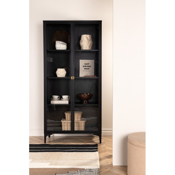 Alexander vitrineskap - Sort