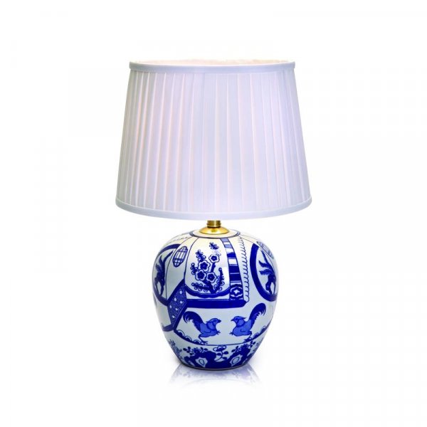Gteborg Bordlampe 48 - Bl/Hvit