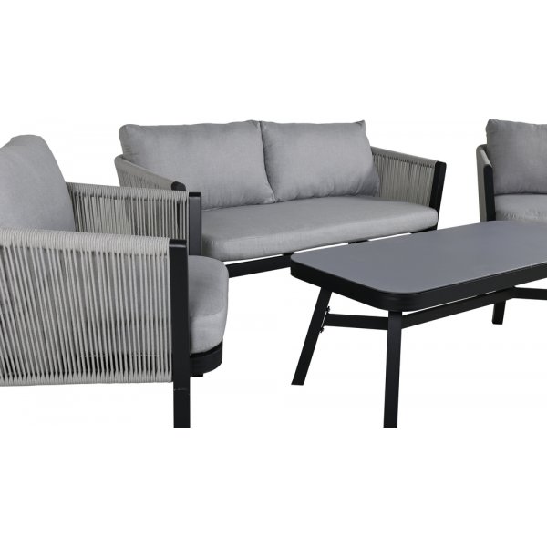 Virya sofagruppe - Sort/Grå Virya sofagruppe - Sort/Grå