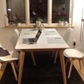 Kundebilde Century spisebord 160 cm - hvit/Lys eik