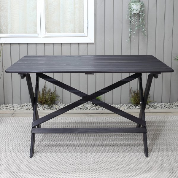 Knohult spisebord 125 cm - Sort Knohult spisebord 125 cm - Sort