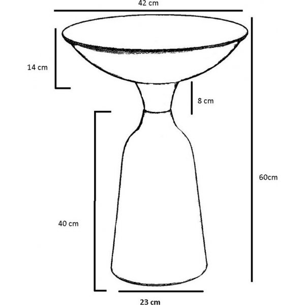 Kalk sidebord 56 cm - Sort
