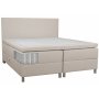 Seng 180x200 cm med oppbevaring beige boksseng