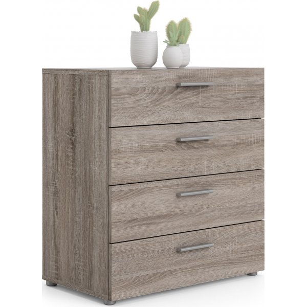 Pepe bred kommode med 4 skuffer - Trøffel Pepe bred kommode med 4 skuffer - Trøffel