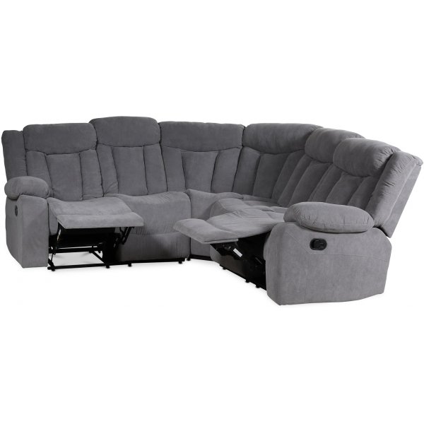 Madrid hjørnesofa (recliner) - Grå (Stoff) Madrid hjørnesofa (recliner) - Grå (Stoff)