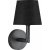 Columbus vegglampe - Rustikk sort - 22 cm