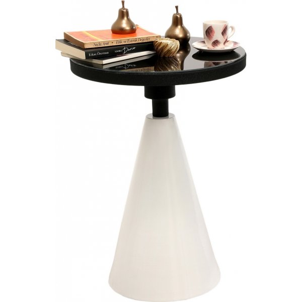 Kalk sidebord �42 cm - Hvit/svart