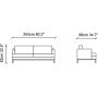 Pearl 3-seters sofa - Krem