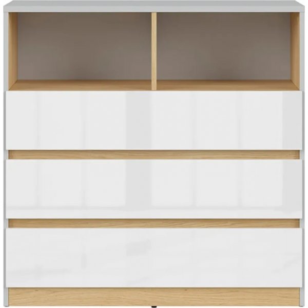 Nandu kommode - Grå/eik/hvit Nandu kommode - Grå/eik/hvit