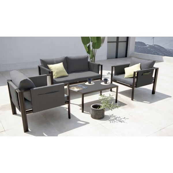 Nice loungegruppe - Svart/gr
