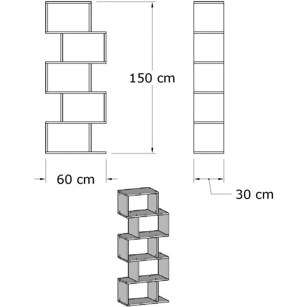 Meric bokhylle - Hvit Meric bokhylle - Hvit