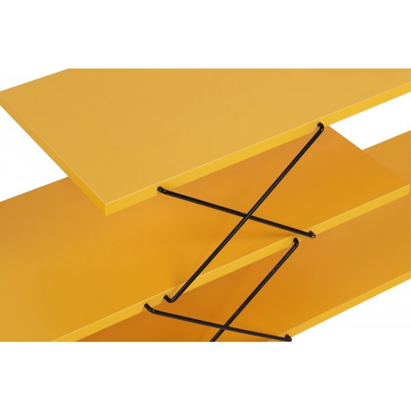 Zigzag mediebenk - Gul Zigzag mediebenk - Gul