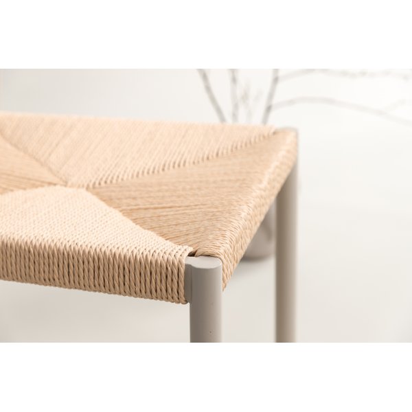 Spisestol med rottingsete - Greige Spisestol med rottingsete - Greige