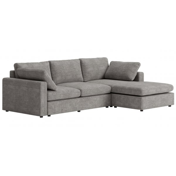 Sjeselongsofa Falkenberg gr 296 cm vendbar sjeselong + Mbelftter