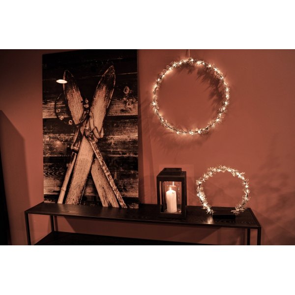 Stjernelyskrans til fots med LED-lys