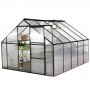 Drivhus Walk-in - 7,8 m - svart +