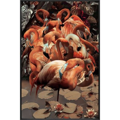 Glassmaling - Flamingo - 80x120 cm