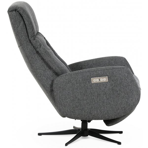 Marbäck lyx recliner- lenestol (2 el-motorer) innebygget fotskammel - Lysegrått tøystoff Marbäck lyx recliner- lenestol (2 el-motorer) innebygget fotskammel - Lysegrått tøystoff