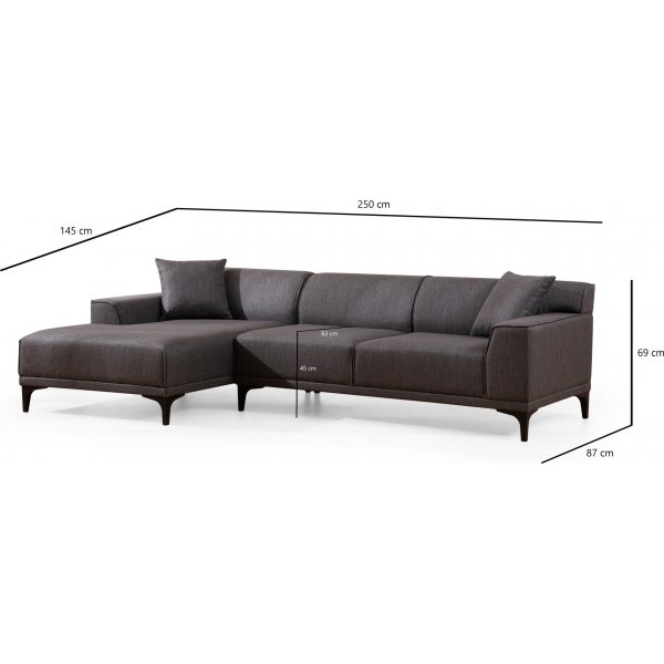 Petra divansofa - antrasitt Petra divansofa - antrasitt