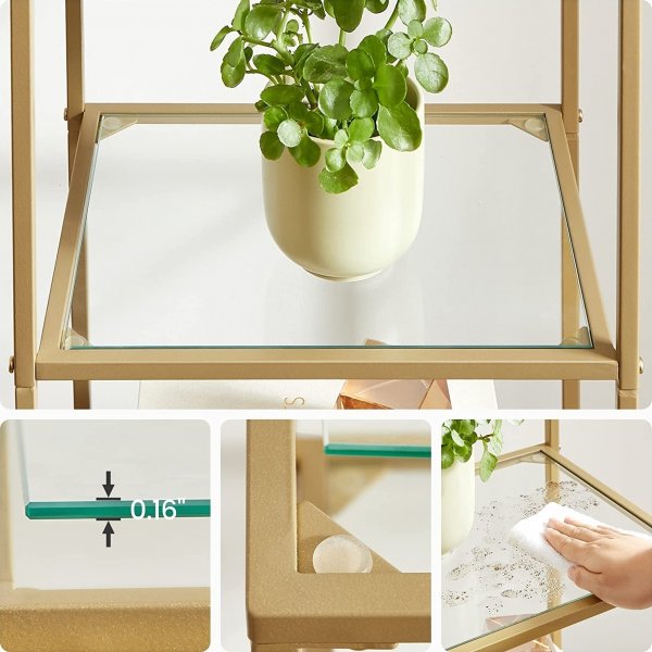 Leoni hylle 124,5 cm - Gull Leoni hylle 124,5 cm - Gull