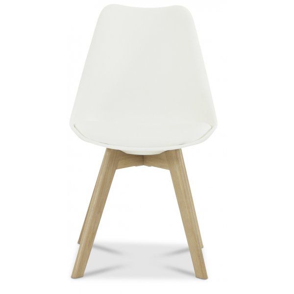 Jerry II spisestol - Hvit/ Eik Jerry II spisestol - Hvit/ Eik