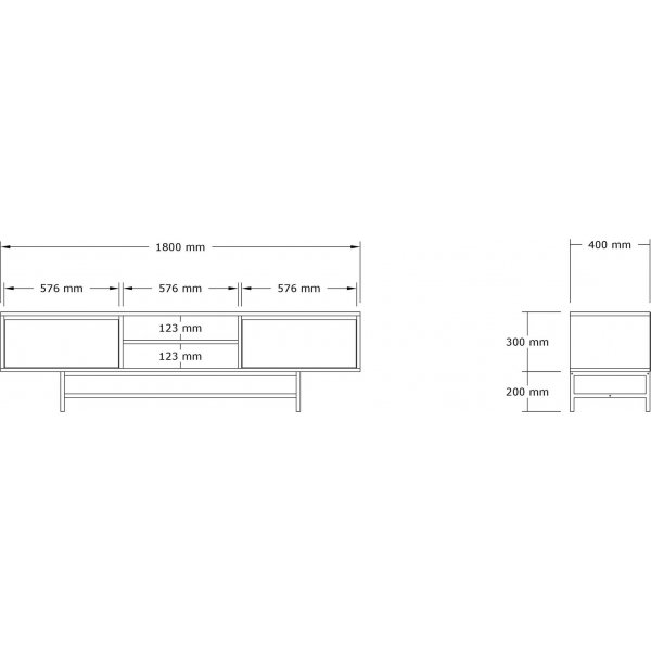 Tauber TV-stativ - Hvit Tauber TV-stativ - Hvit