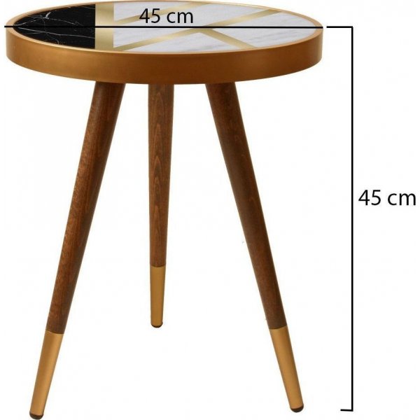 Liny sidebord, sirkel - Flerfarget Liny sidebord, sirkel - Flerfarget