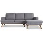 Ventura 2-seters sofa med pen ende - Lysegr