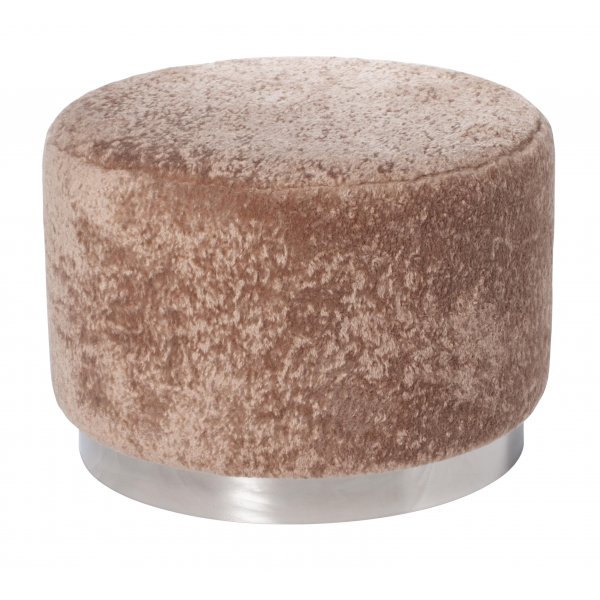 Furry sittepuff 50 cm - Beige / Krom