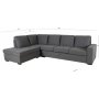 Solna sofa med pen ende 304 cm - Venstre