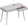 Mino skrivebord 114 x 57 cm - Hvit