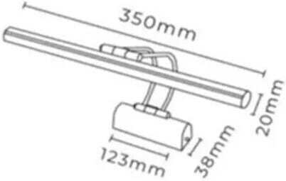 Fleet-bildebelysning 35 cm - Gull