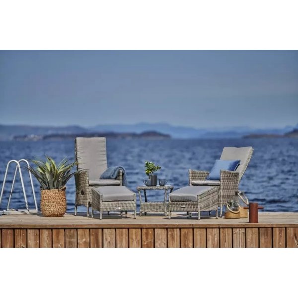 Moreno fotskammel - Grå + Tekstilrens for møbler Moreno fotskammel - Grå + Tekstilrens for møbler