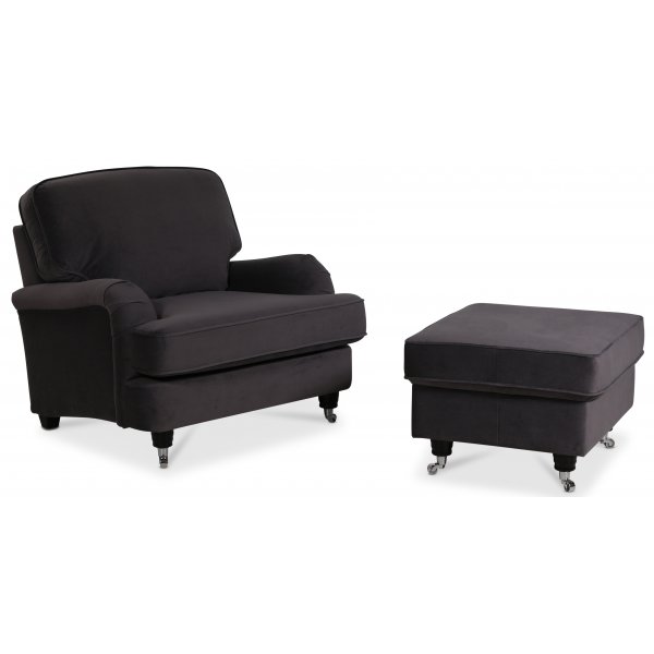 Kvarsebro Howard lenestol - M�rkegr� (Fl�yel)