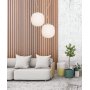 Taklampe Sirius - Matt messing / opalhvit