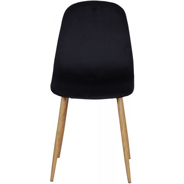 Spisestol Lara - Eikimitation / Svart Flyel