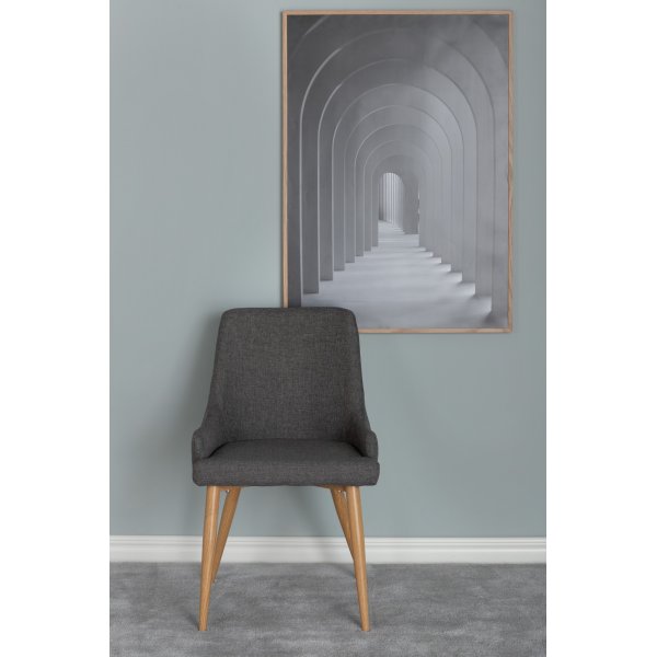 Paradis spisestol - Mørkegrå/eik Paradis spisestol - Mørkegrå/eik