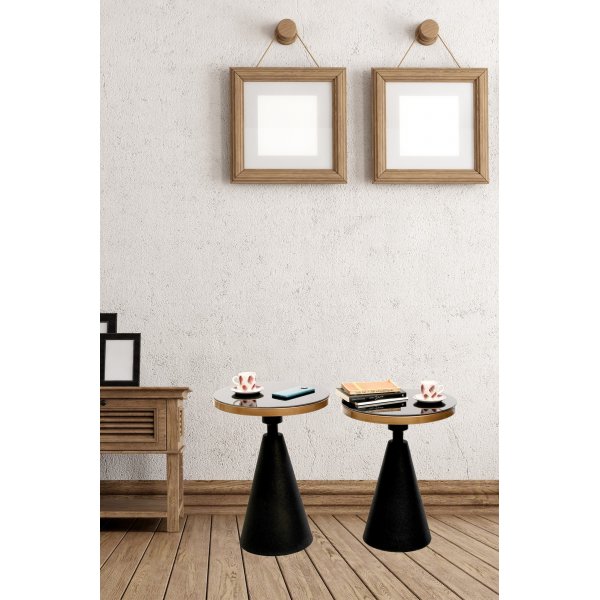 Chalice sidebord sett 50/55 cm - Sort/gull Chalice sidebord sett 50/55 cm - Sort/gull