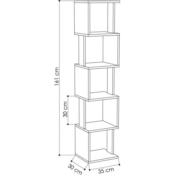 Piri bokhylle - Sonoma eik/antrasitt Piri bokhylle - Sonoma eik/antrasitt